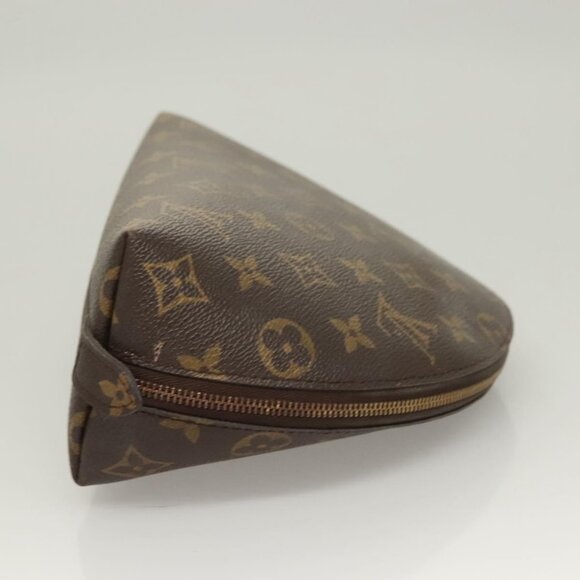 LOUIS VUITTON Monogram Trousse Demi Ronde Cosmetic Pouch LV Auth - Picture 5 of 16
